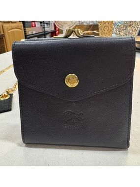 Il Bisonte Italian Leather kiss lock wallet